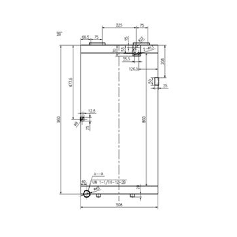 Especificamente para o carregador de rodas CAT 966G-1 Caterpillar - refrigerador de óleo